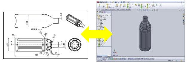 Soldiworksによるモデリング・図面化