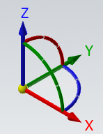 軸の交点をクリックし原点設定