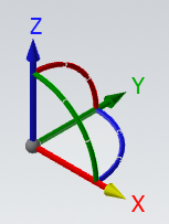 軸の矢の部分をクリックして軸を設定