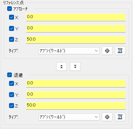 リファレンス点の設定