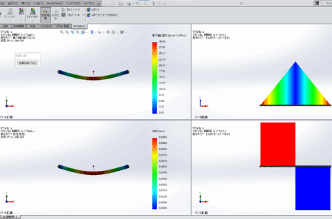 曲げ応力と変位